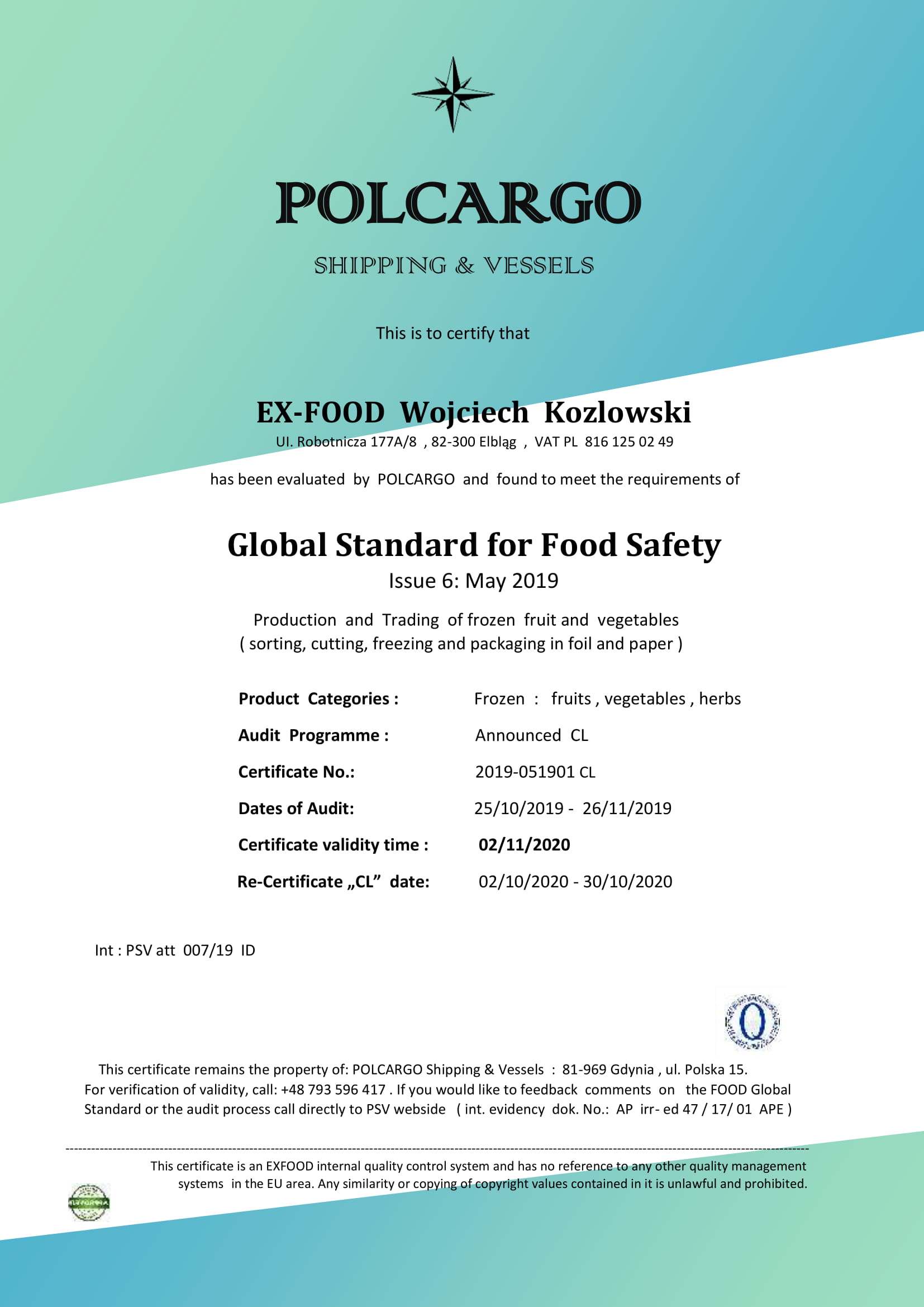 GLOBAL FOOD SAFETY